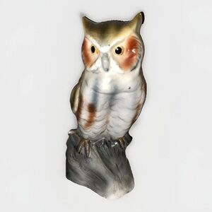 Ceramic Owl Figurine - Brown and Gray‎